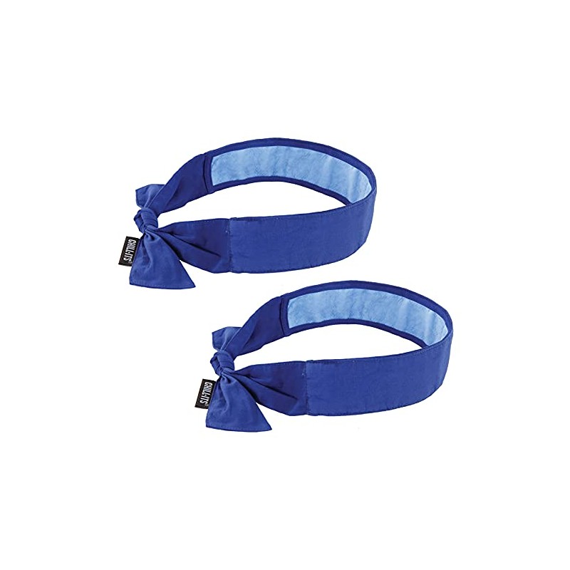 Cooling Bandana, Blue, Lined with Evaporative PVA Material for Fast