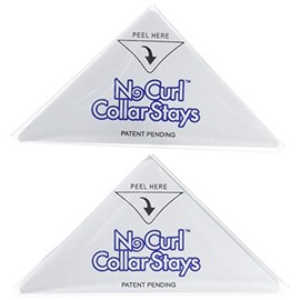 No Curl Collar Polo Shirt Collar Stays 20 Pair Refill Pack: Peel-&-Stick, Temporary