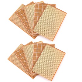 Yidab 10 PCS 64mmx95mmPCB Board Prototype Kit Protoboard Copper Strip Board Circuit Board Breadboards Universal Printed Circuit Breadboard for DIY Soldering