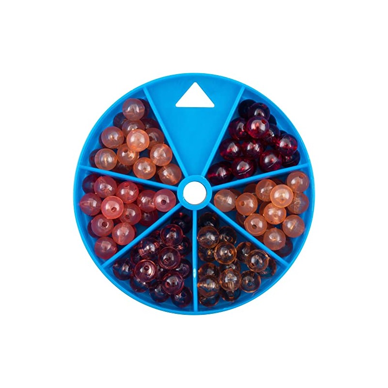 Danielson Assortment Egg Bead, 8mm, Red/Orange, Multi, One Size