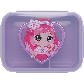 Beckmann, Children's Cherry Lunch Box with Removable Divider, Primary School Lunch Box, Purple