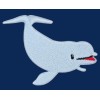 GRAY BELUGA WHALE MARINE SEA ANIMAL OCEAN ADVENTURE IRON ON