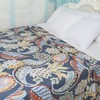 Teal Queen Flat Sheets Only 100 Percent Cotton Paisley Pattern
