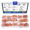 Glarks 300Pcs 12 Size Metric Flat Ring Copper Sealing Washers