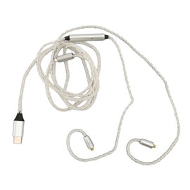 Type C to for MMCX Cable Replacement Earphone Upgrade Cord with Mic for SE215 SE315 SE535 SE846 for UE900 White 3.9ft
