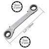 FOCMKEAS 10X11 mm Reversible Universal Ratcheting Wrench, Chrome Vanadium Steel,