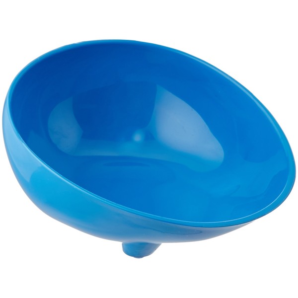 Sammons Preston 55520 - tazón de poliéster color azul con borde contorneado y pies antideslizantes para comer no empotrado para ancianos, niños, discapacitados y discapacitados, cuencos de polietileno de alta resistencia
