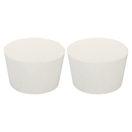sourcing map Rubber Conical Plug 51 mm to 62 mm Solid Test Tubes Plugs White for Lab House Pack of 2