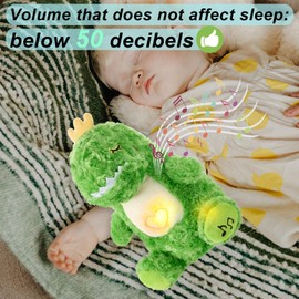 Baby Sound Machine Breathing Otter Sleep Buddy Plush Otter Portable Baby Soothers with Sensory Details Music Lights & Rhythmic Breathing Motion