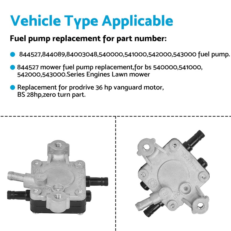 844527 Fuel Pump Replacement Suitable for Selected Briggs & Stratton
