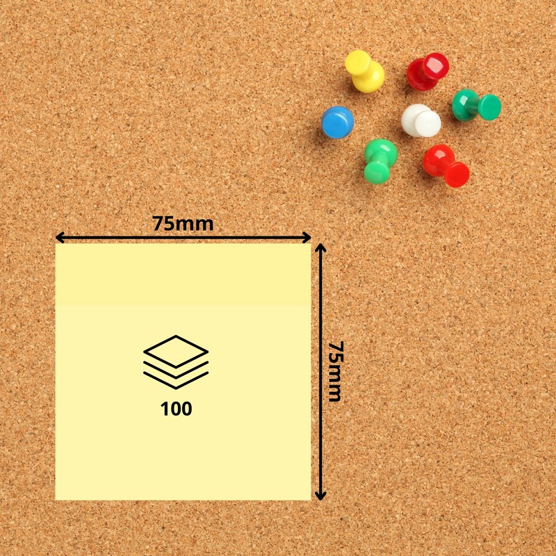 Plus Office Post-Its Sticky Notes Pad Yellow Zig Zag Sticky