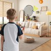 Badminton Rebound Trainer - Portable Height Adjustable Rebound Badminton Set,