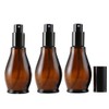 ericotry 3PCS 30ml/1oz Refillable Amber Glass Sprayer Bottles Cosmetic Containers