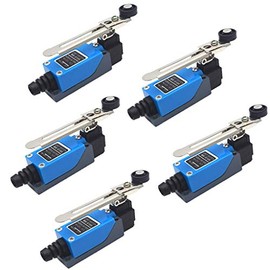 5PCS ME-8108 Momentary Limit Switch Travel Switch,Yusheng Adjustable Roller Lever Arm arduino Limit Switch NC-NO CNC Mill Laser Plasma Router (5PCS, ME-8108 Adjustable Long Lever Arm)