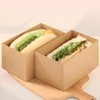 Bakbania 30 Pieces Kraft Paper Sandwich Boxes Sandwich Paper Boxes