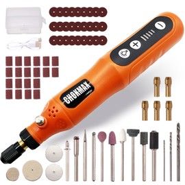CHOKMAX Mini Cordless Rotary Tool, 5-Speed Grinder Kit with 72 Accessories and Front LED Light, Type-C Charging Art Craft Tool for Engraving, Sanding, Polishing, Drilling, Grinding
