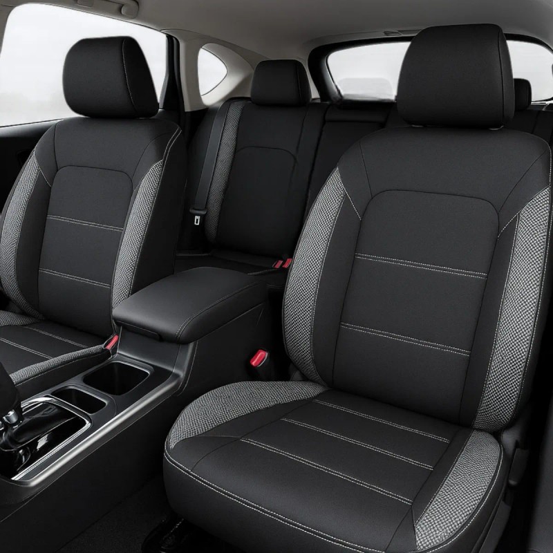 Cubreasientos Tela Negro Grey Mesh 13pzs Rivian R1t