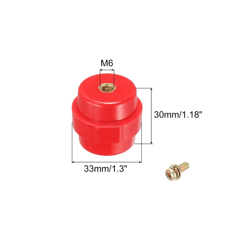PATIKIL Insulator 8pcs SM30 High-Strength Polyester Standoff Insulators with M6
