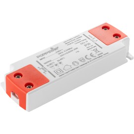 Poppstar Slim LED Transformer 24 V (for 0.2 to 20 Watt LEDs) Ultra Flat LED Transformer 230 V AC / 24 V DC 0.83 A