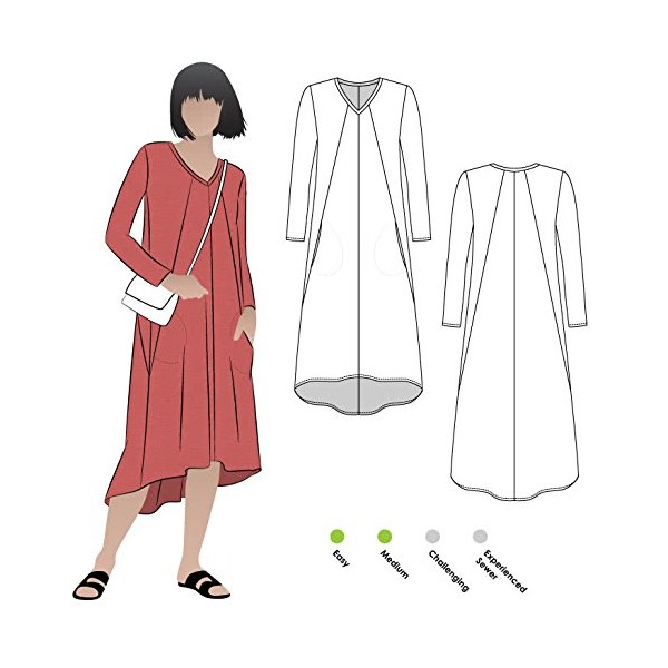 Style Arc Sewing Pattern - Eden Knit Dress (Sizes 04-16)
