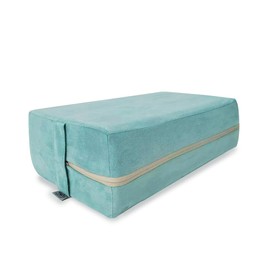 NGT new guide steps Yoga Bolster Pillow for Meditation and Support - 20"*12"*6" Rectangular Yoga Cushion Foam Wedges Washable Suede Pillowcase for Men and Women with Carry Handles. (Green)