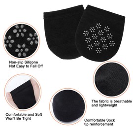 K·K Toe Topper Socks - Women Toe Topper Liner Seamless Half Toe Socks