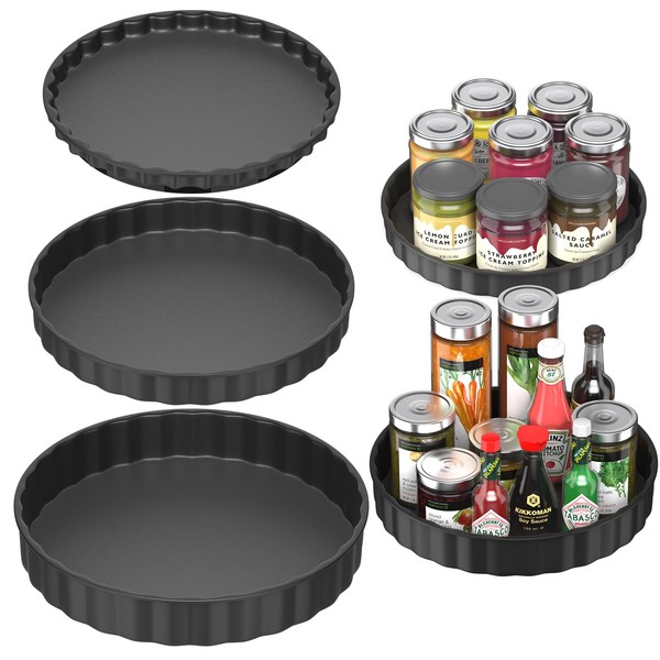 JESIFFY Pack of 3 Lazy Susan Turntable Organiser, Fridge 26