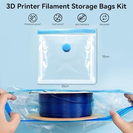 Creality 3D Impresora Filamento Bolsas de Almacenamiento Filamentos Bolsas de Vacío, 12 Bolsas Selladas a Prueba de Polvo Resistente a la Humedad Mantener Filamento Seco, 35 x 35CM Reutilizable