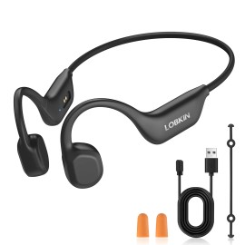 LOBKIN Bone Conduction Headphones Wireless 6.0 Swimming Headphones Underwater IPX6 Waterproof Open Ear Sportscolor: Black, model number: X29