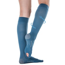 BeOnTop Medical Compression Stockings Women Men Class 1 18-23 mmHg Unisex Knee Stockings, Thrombosis Stockings, Support Stockings, Compression Socks, Trombosis Socks, BLUE MED