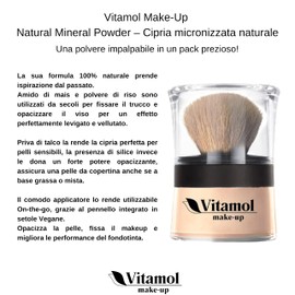 Vitamol Make-up Natural Mineral Powder Organic Natural Micronised Powder 14 g (Caramel)