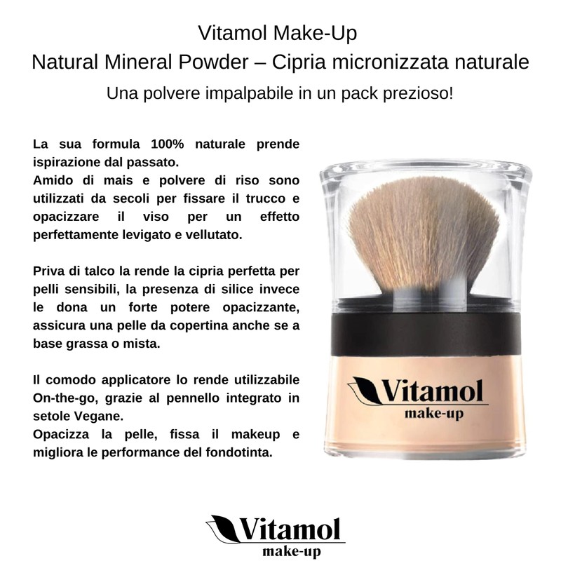 Vitamol Make-up Natural Mineral Powder Organic Natural Micronised Powder 14