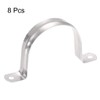 sourcing map 56mm(2.2") Rigid Pipe Strap, 2 Hole Tube Straps
