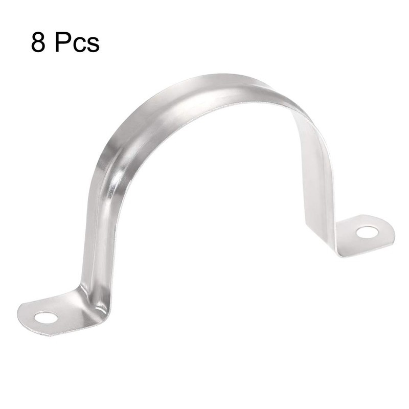 sourcing map 56mm(2.2") Rigid Pipe Strap, 2 Hole Tube Straps