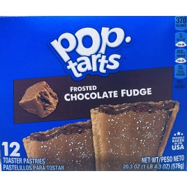 Kellogg's Pop Tarts FROSTED CHOCOLATE FUDGE Toaster Pastries 20.3 oz Box 12 ct