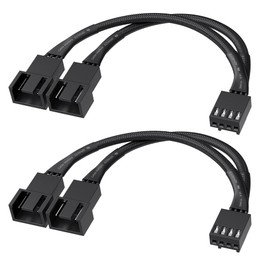 Cable Matters 2-Pack 2 Way 4 Pin PWM Fan Splitter Cable - 4 Inches