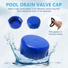 lingsee Replacement Drain Valve Caps,Blue Replacement Drain Valve Caps Plastic