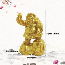 Daikokuten Figurine, Lucky Seven Gods of Fortune Gold, Daikokuten Statue, Buddhist Statue, Figurine, Fortune and Luck Invitation, Abundant Harvest, Auspicious Object, Money Luck, Financial Luck, Feng