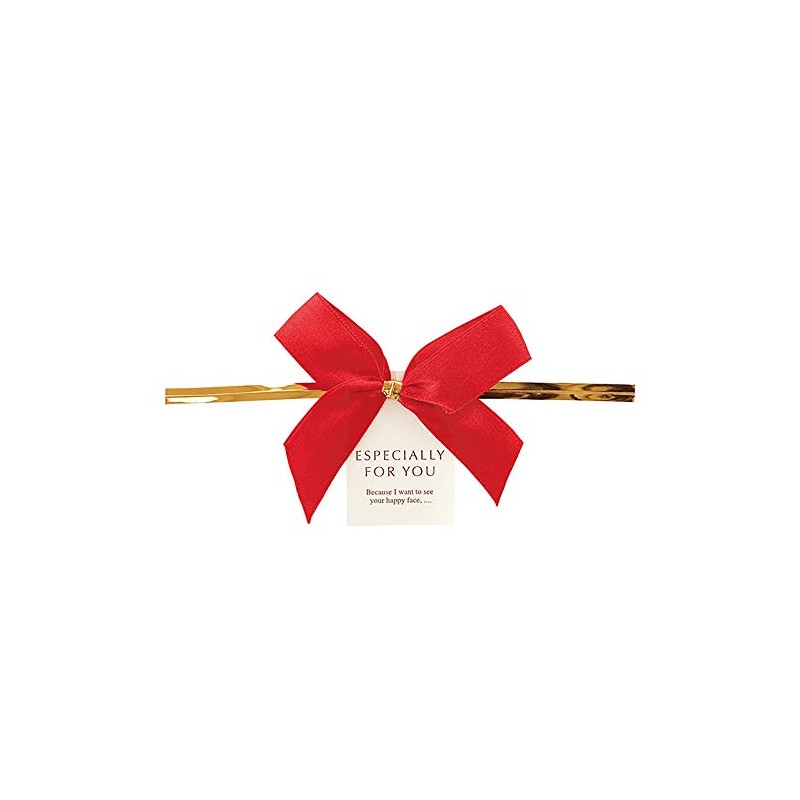 Ribbon with wire tie with Tag, Red (10 Pcs) HMR-1000 yt1 