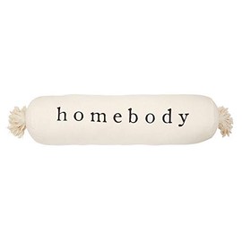 Mud Pie HOMEBODY Bolster Pillow, 1 Count (Pack of 1)