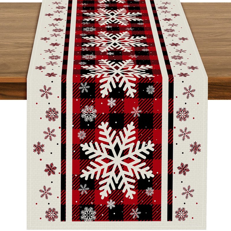 13 x 108 Inch Christmas Table Runner - Red and