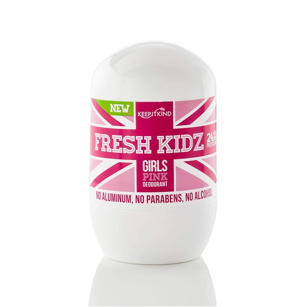 Keep it Kind Fresh Kidz Natural Roll On Deodorant 24 Hour Protection - Girls "Pink" 1.86 fl.oz