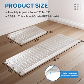 Magnetic Air Vent Extender for Under Furniture, Floor Vent Deflectors for Floor Register Up to 13" Wide, Extends from 17"-33", 1 Pack Vent Deflectors for Home Floor