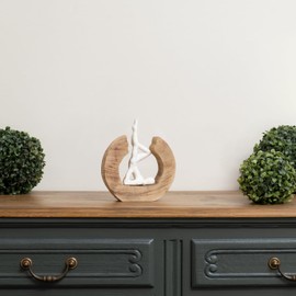 Moritz Sculpture I Yoga Shoulder Stand I 17.5 x 5 x 20 cm I Wooden Decoration I Sculpture Decoration I Modern I Living Room I Made of Wood I Wooden Sculpture