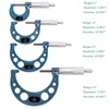 HDLNKAK Outside Micrometer Set, 0-4" Machinist Micrometer, 4 Pcs Machinist