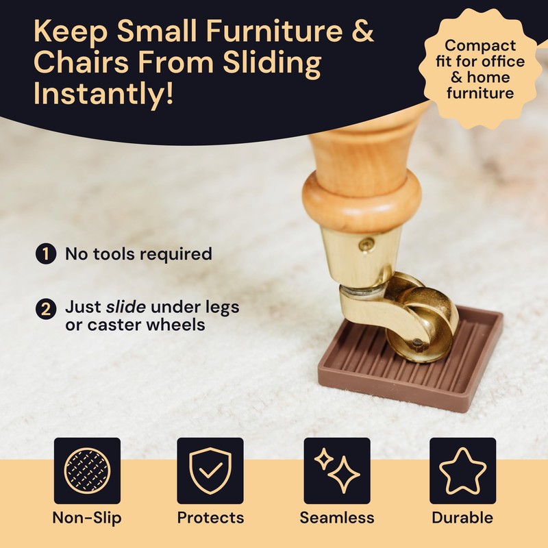 CasterMaster Non Slip Furniture Pads - 2 in x 2