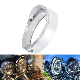 Headlamp Headlight Trim Ring 7 inch Fit for Harley Motorcycle Touring Road King Electra Glide Chrome