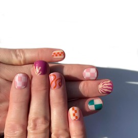 So Gloss Semi Cured Gel Nail Wraps | 20 Wraps | Works with Any LED Nail Light | Salon Quality | Long Lasting | Includes File and Cuticle Stick (Wild One)