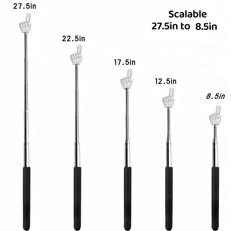 DOLANFYE Retractable Teachers Classroom Hand Pointer, Extendable Pointer Finger Stick,Mini