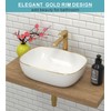 J-FAMILY 18.3'' x 13'' Bathroom Vessel Sink Above Counter White